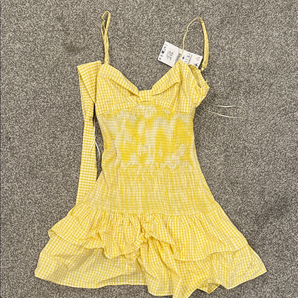 Zara Yellow Gingham Sundress